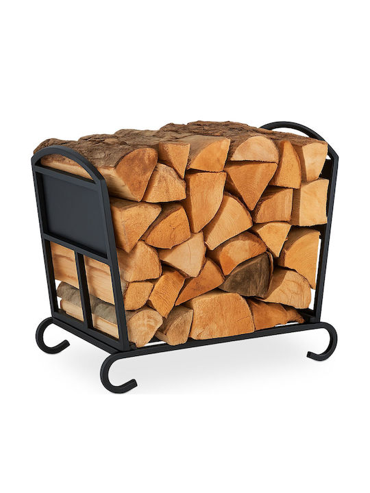 Relaxdays Coș Metalic De Depozitare Lemne 44x31x52cm Negru Relaxdays Coș Metalic De Depozitare Lemne 44x31x52cm Negru