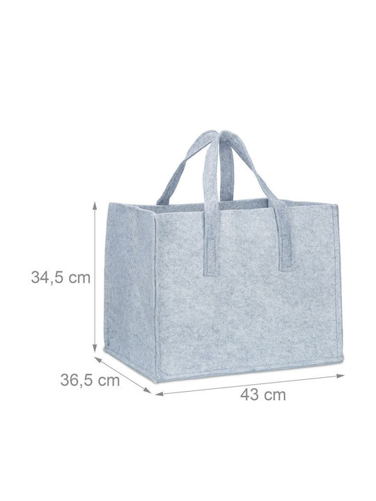 Relaxdays Coș Textil De Depozitare Lemne 34,5x36,5x43cm Gri