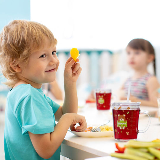 Relaxdays Kinderbecher aus Braun Kunststoff