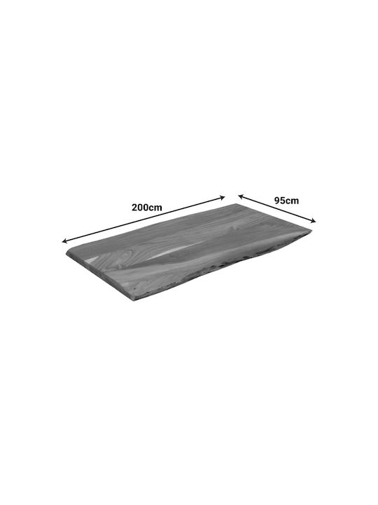 Pakketo Pozier Suprafață Rectangulară de Masă din Lemn Masiv de Nuc 200x95x4cm 379-000053