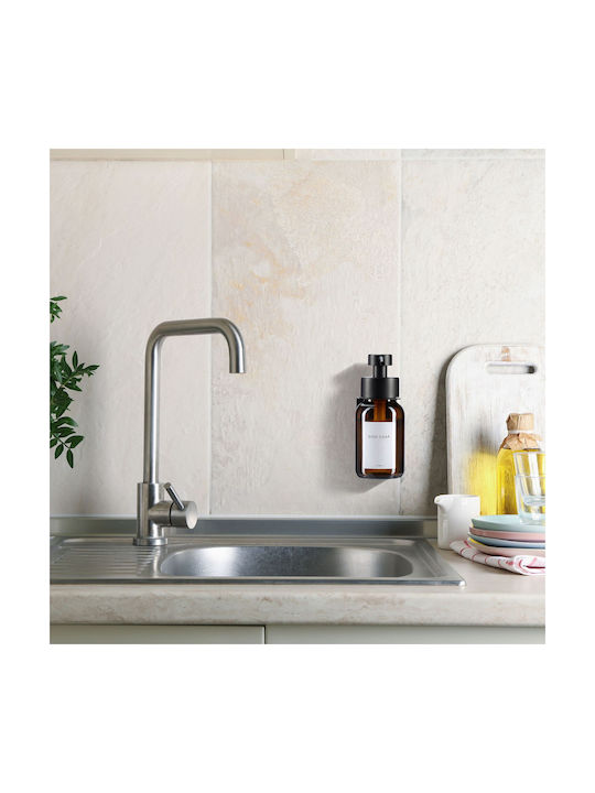 Relaxdays Dispenser Montat Pe Perete Din Sticlă Maro 250ml
