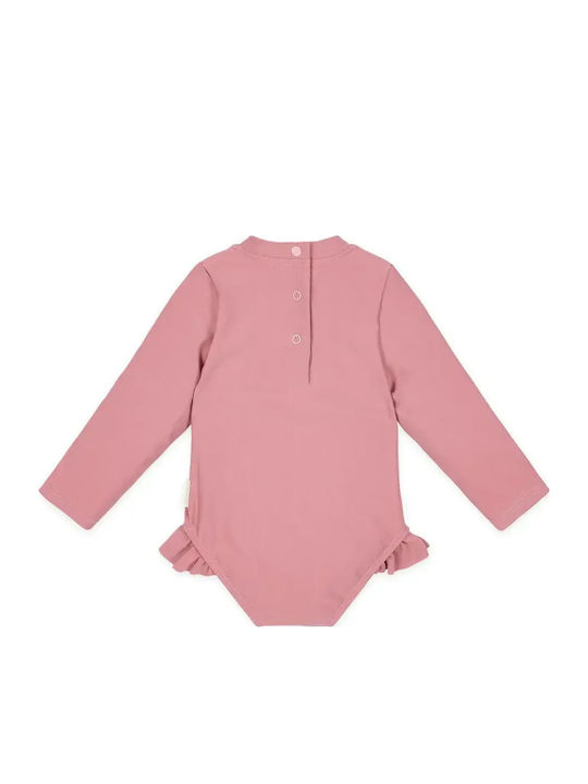 Little Dutch Παιδικό Μαγιό Ολόσωμο με Μακρύ Μανίκι Dreamy Pink