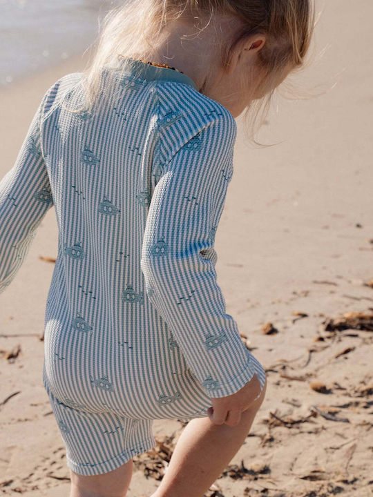 Little Dutch Kids One-Piece Swimsuit With Long Sleeve Mint