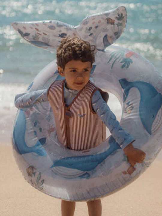 Little Dutch Kids One-Piece Swimsuit With Long Sleeve Sky Blue