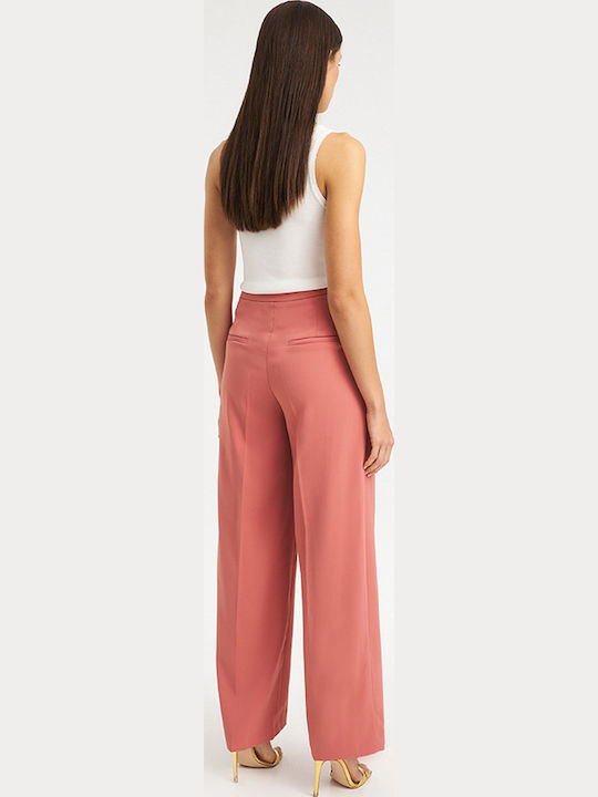 Women's Fabric Trousers Peach