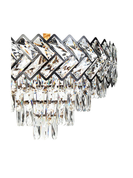 Keskor Chandelier 8xE14 with Crystals Black 796303