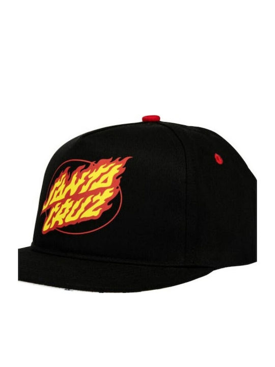 Santa Cruz Youth True Oval Flame Dot Cap Μαύρο-sca-yca-0110-black