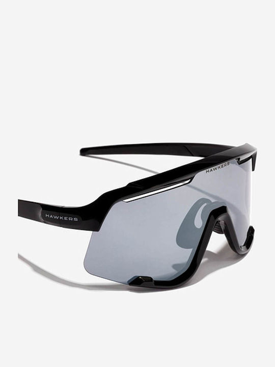 Hawkers Men's Sunglasses with Black Metallic Frame and Grey Lens