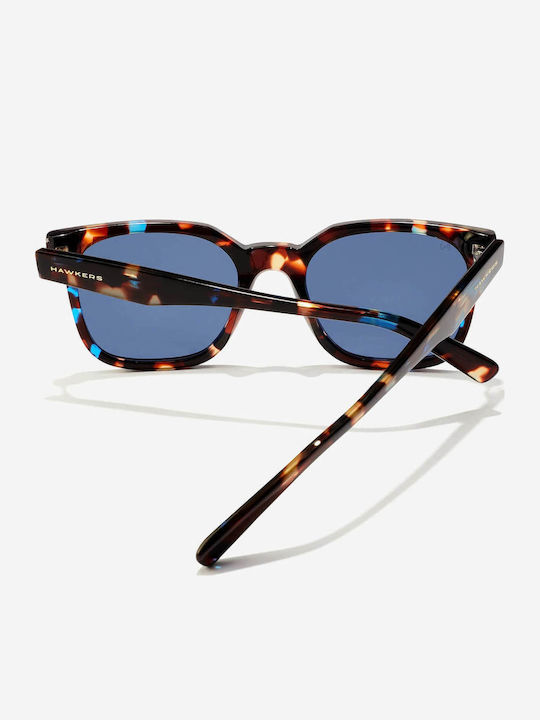 Hawkers Carey Men’s Sunglasses with Blue Horn-Rimmed Frame and Blue Lens