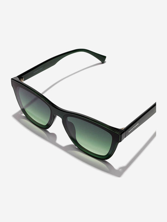 Hawkers Downtown Men's Sunglasses with Green Frame and Green Lens