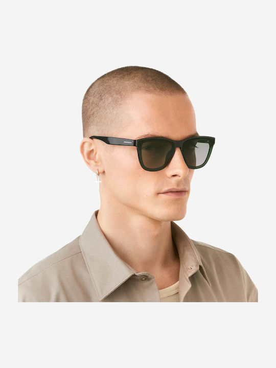 Hawkers Downtown Men's Sunglasses with Green Frame and Green Lens