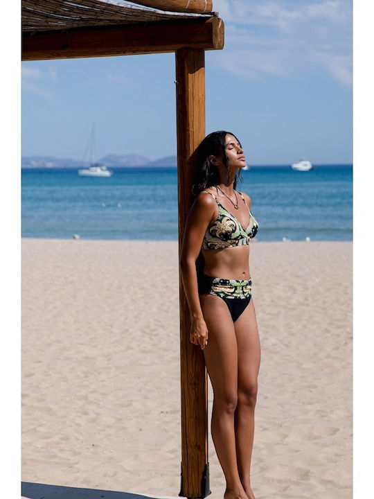 Bikini Slip Ψηλόμεσο Μαύρο