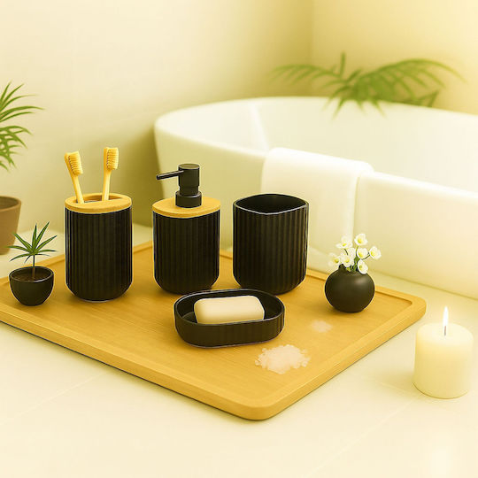 Relaxdays Relaxdays Badezimmerzubehör-Set Kunststoff Mehrfarbig