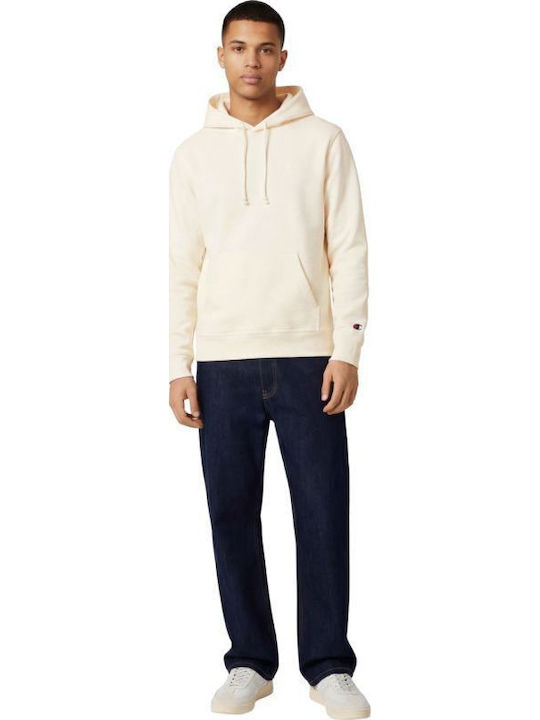 Sweatshirt Hanorac cu Glugă Crem