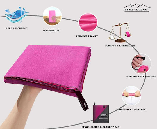 Microfiber Drying Cloth for Car Body Fuchsia