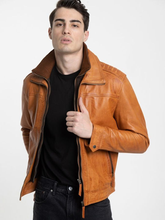 Newton Leather Δερμάτινο Μπουφάν Καφέ Newton Leather Δερμάτινο Μπουφάν Καφέ
