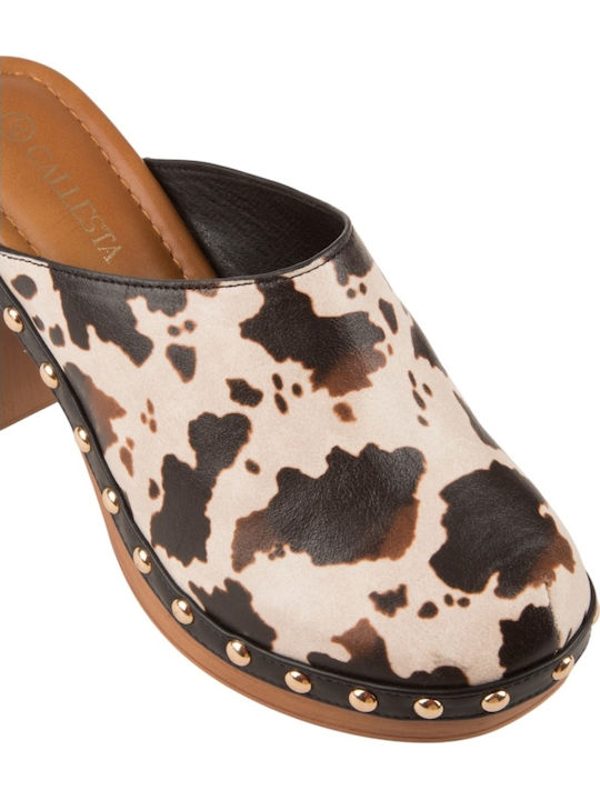 Mules With Heel In Black Colour