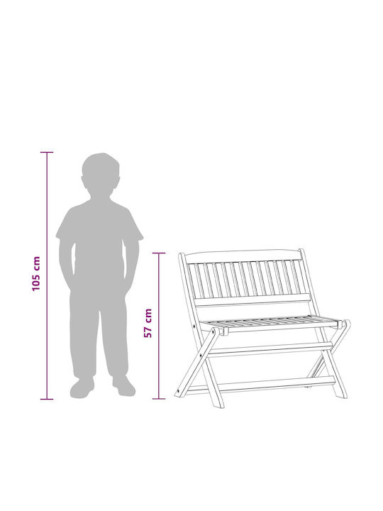 Outdoor Wooden Bench 61x38x57cm