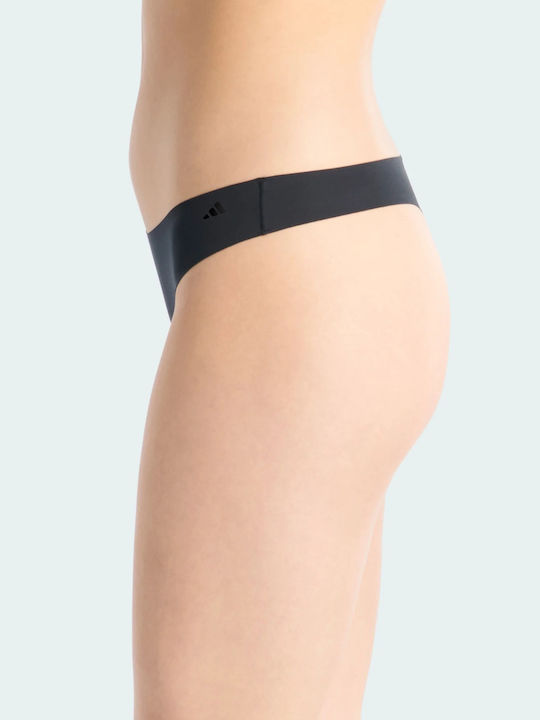 Active Active Γυναικεία String 3Pack χωρίς Ραφές Μαύρο