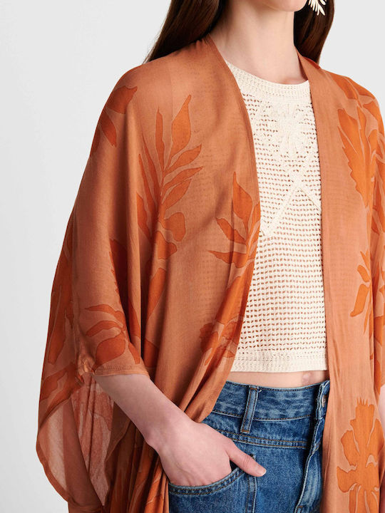 Long Women's Kimono Brown