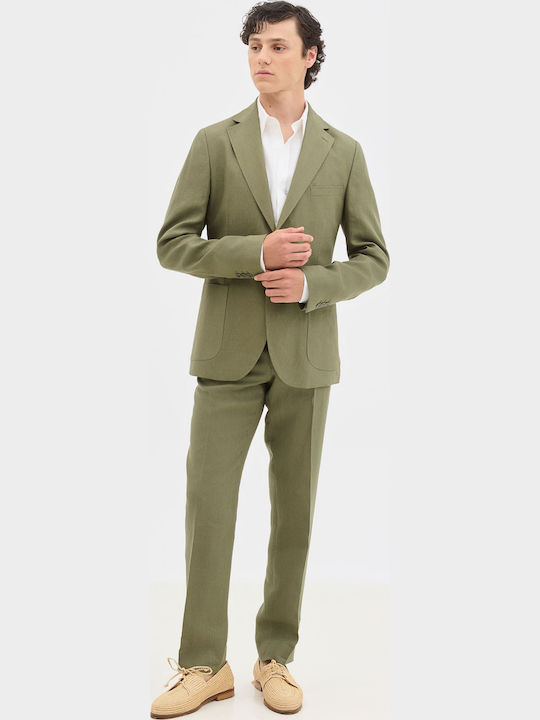 Summer Men's Khaki Suit