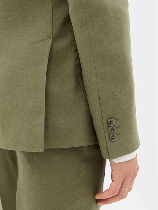 Summer Men's Khaki Suit