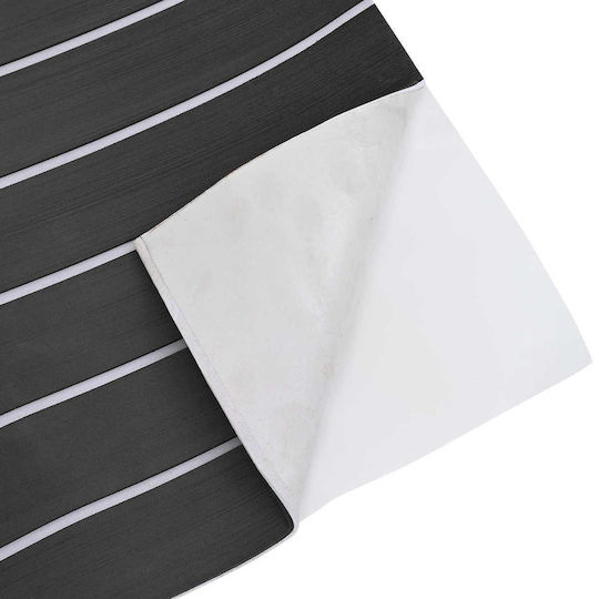 Boat Mat Striped Dark Gray White 240 x 60 Cm Eva 42046776 Light Gray