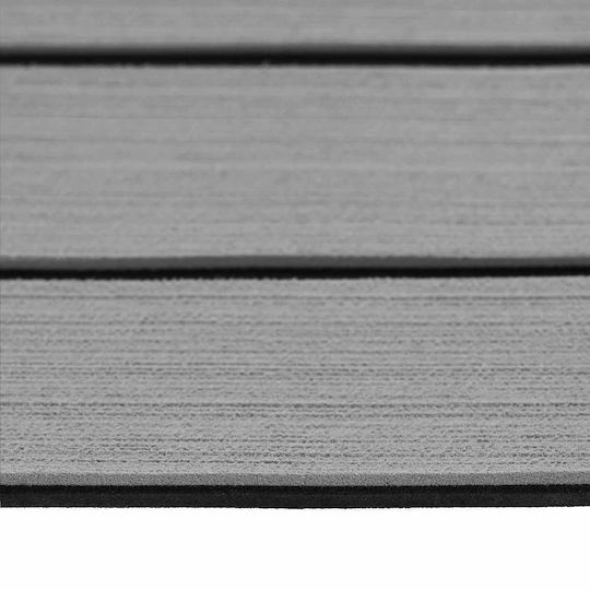 Boat Mat Striped Soft Gray Black 240 x 90 cm Eva 42046767 Light Gray