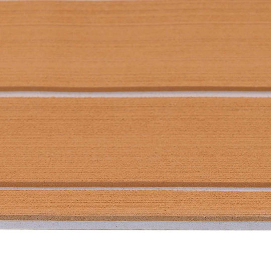 Mat Boat Striped Brown White 240 x 90 cm Eva 42046769 Brown
