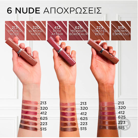 L'Oreal Paris Infailible Le Laque Resistance Nudes Liquid Lipstick Rose Affair 4.3ml