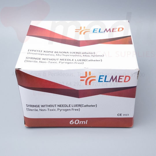 Feeding Elmed 60ml Cow 25pcs Syringe 0.6L