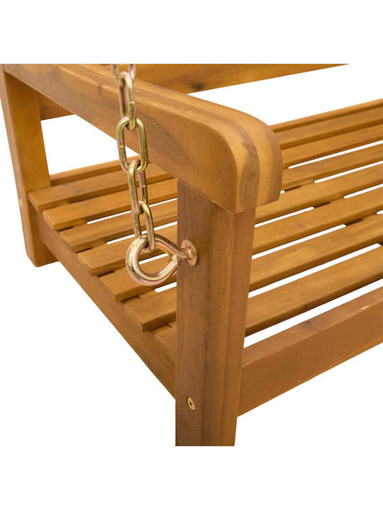 Swing With Stand 2 Seats Metallic L110xW56xH58cm Brown