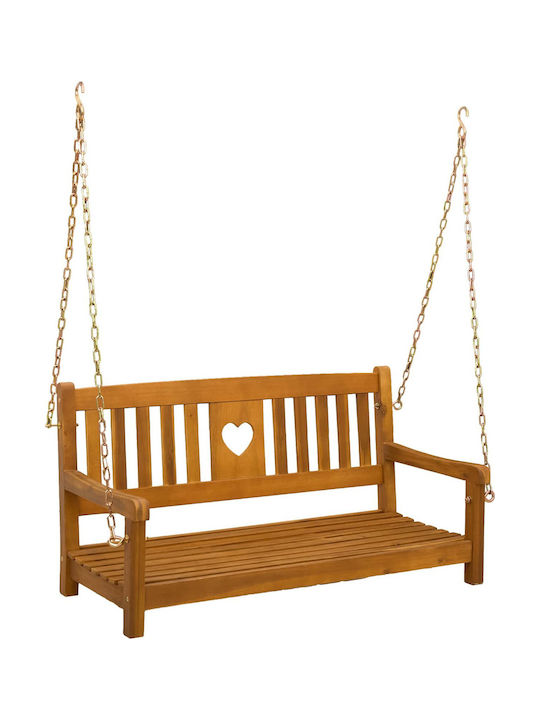 Swing with Stand and Pillow 2 Seats Metallic Brown Load Capacity up to 110kg L110xW56xH58cm