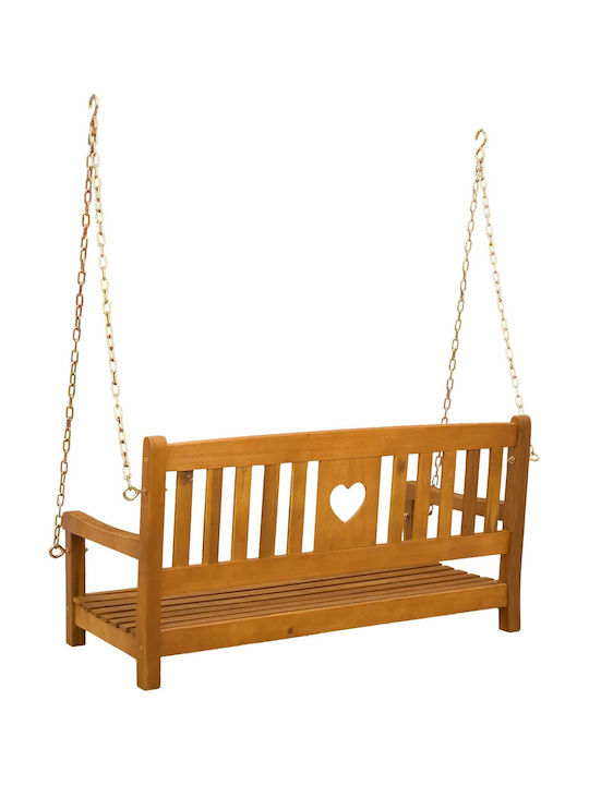 Swing with Stand and Pillow 2 Seats Metallic Brown Load Capacity up to 110kg L110xW56xH58cm