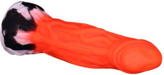 Fantasy Alien Liquid Silicone Dildo Suction Cup 20.3cm Red