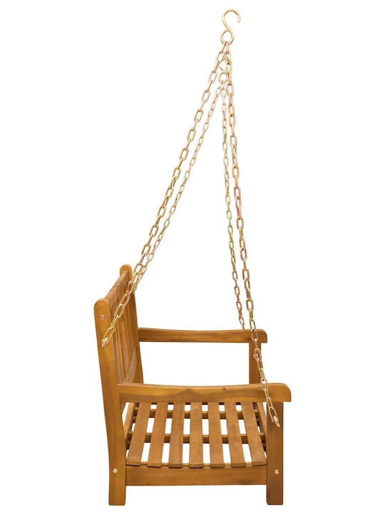 Swing with Stand and Pillow 2 Seats Metallic Brown Load Capacity up to 110kg L110xW56xH58cm
