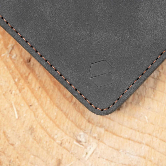 Spacecase Leather and Silicone Wallet Black for Poco X8 Pro