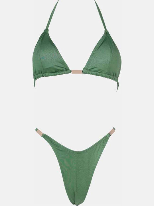 Set Bikini Τριγωνάκι Χακι