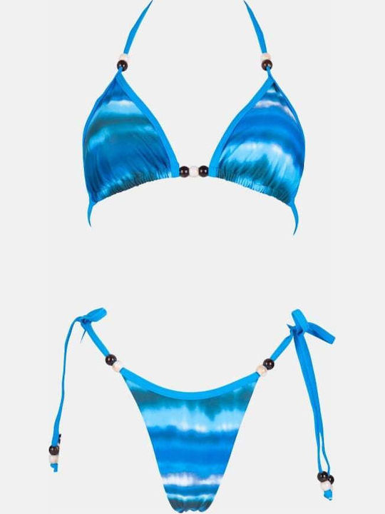 Set Bikini Τριγωνάκι Μπλε