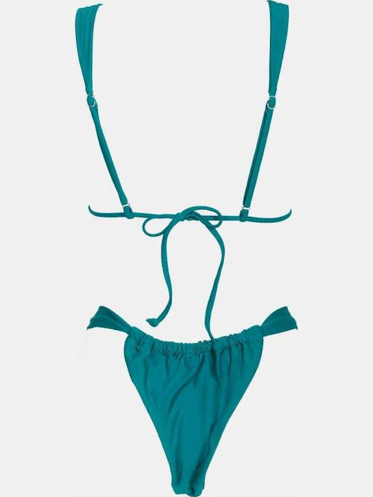 Set Bikini Triangle Petrol Blue