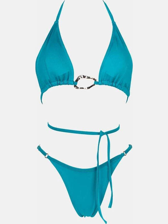 Set Bikini Triangle Petrol Blue