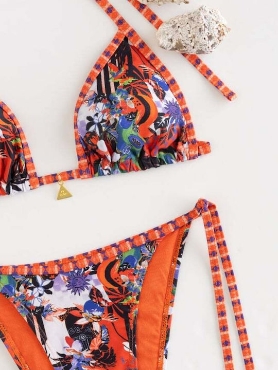 Set Bikini Dreieck Orange