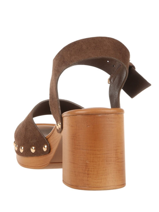 Damen Sandalen Braun