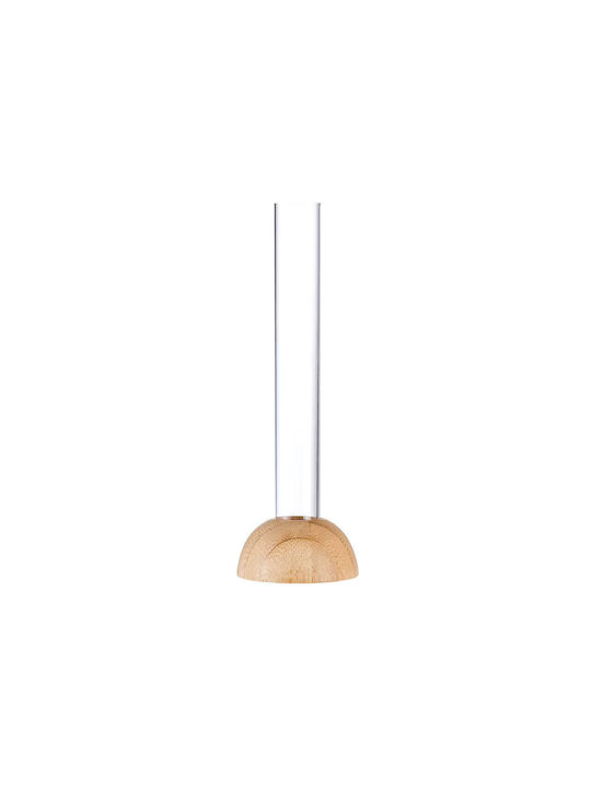 Vază Decorativă Din Lemn Transparentă 5xÎnălțime 15.5cm