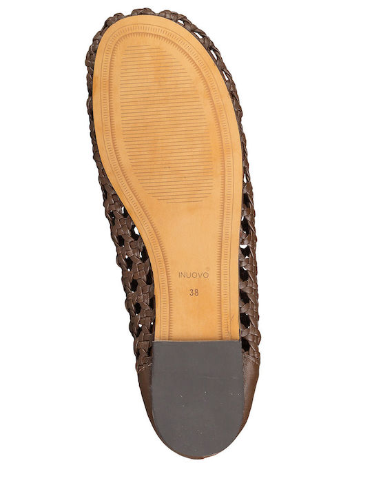 Women's Ballerina Shoes In Brown Colour