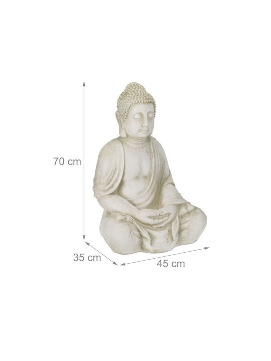 Relaxdays Decorative Polyresin Buddha 70x35x45cm