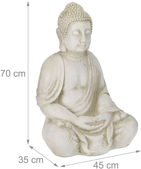 Relaxdays Dekorative Buddha aus Polyresin 70x35x45cm