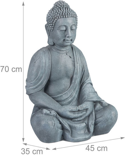 Relaxdays Διακοσμητικός Βούδας από Κεραμικό Υλικό 70x45x35cm