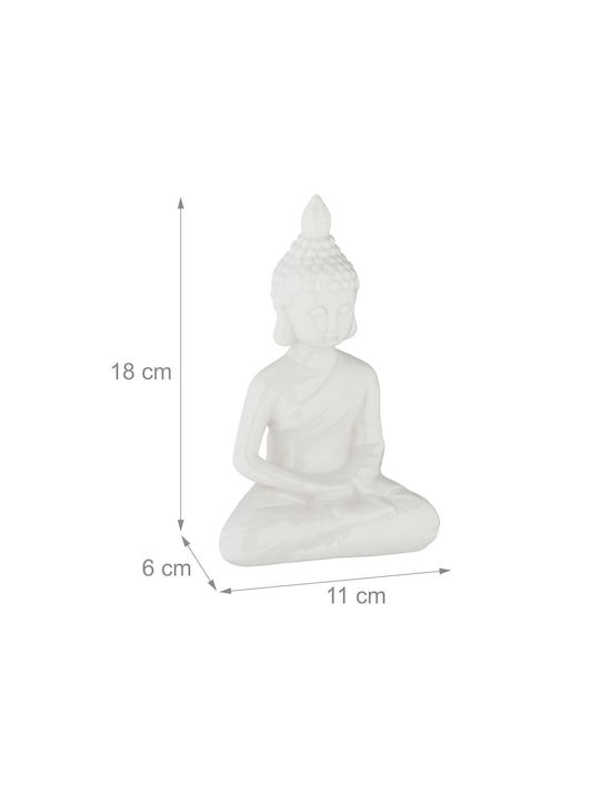 Relaxdays Figurină Decorativă Buddha Din Material Ceramic 18x11x6cm