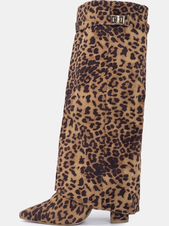 Suede Women's Boots Leopard